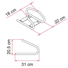 FIAMMA Moto Wheel stand foran, for scooter / motorsykler.